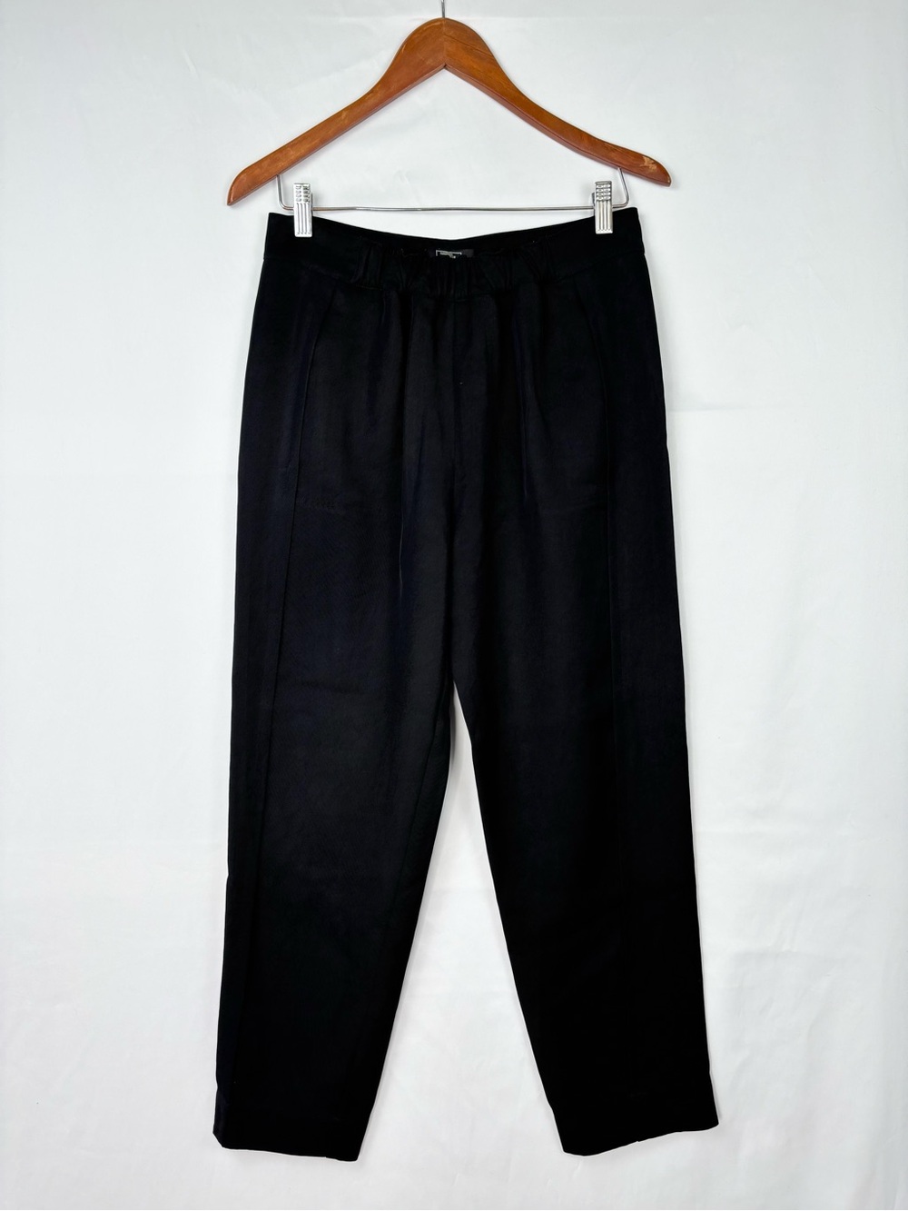 AYR Black Straight-Leg Trousers